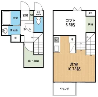グランツ壺川【1階】の間取り