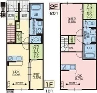 RESI NAGAI(レジながい)II【2階】の間取り
