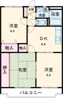 エスポワールK【3階】の間取り