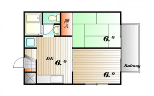 グリーンハイツ赤羽【1階】の間取り