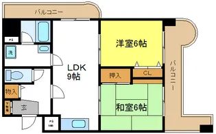 グランボア【3階】の間取り