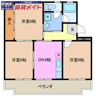 修成ハイデンス【1階】の間取り