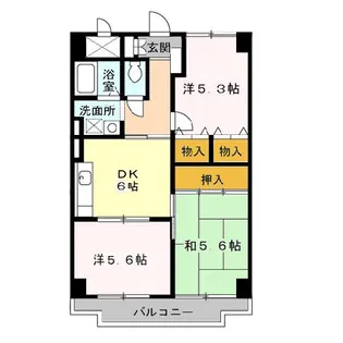 ミドルロード壱番館【2階】の間取り