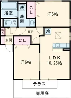 アルカディア【1階】の間取り
