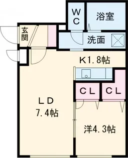 グランメール本郷通【1階】の間取り