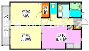 ローズハイム船橋宮本B棟【2階】の間取り