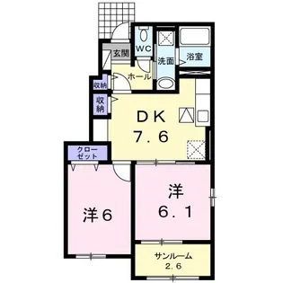 Rest HouseIII B【1階】の間取り