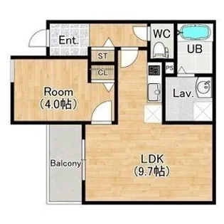 1LDKの間取り画像