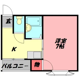 1Kの間取り画像