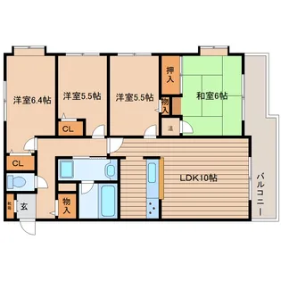 カーサベルデ中山【3階】の間取り