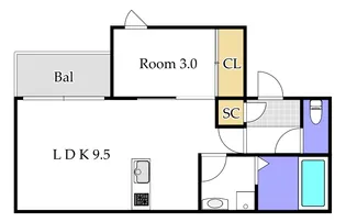 REGALEST新保【1階】の間取り