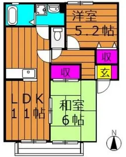 ピアチェーレ金光 B【1階】の間取り
