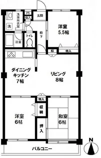 ロイヤルハイツ【2階】の間取り