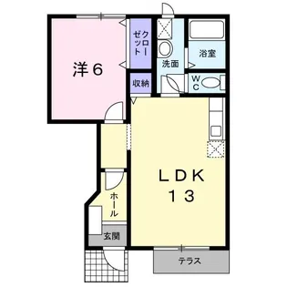 アルカサール幸 B【1階】の間取り