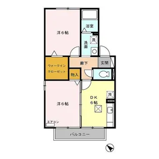 ベルソフィア A【1階】の間取り