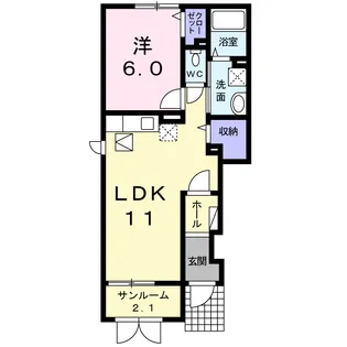ミルローズ【1階】の間取り