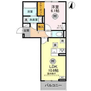 アザレア A【1階】の間取り