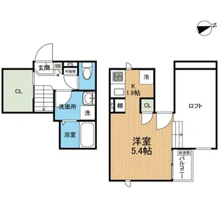 CB近見レーベン【1階】の間取り