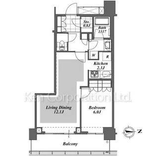 Brillia ist Tower 勝どき【26階】の間取り