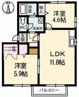 サザンガーデン C棟【1階】の間取り