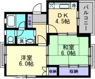 柳ハイツ【3階】の間取り