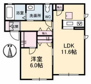 フルール白石【1階】の間取り