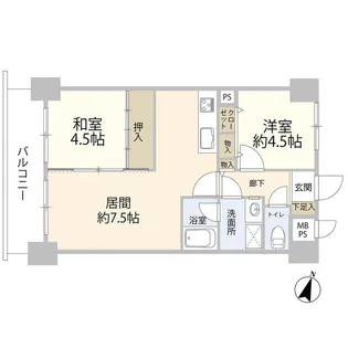 ライオンズマンション千葉スポーツセンター駅前(0005105)【7階】の間取り