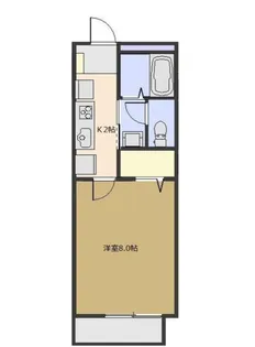 アパートメントK-I【1階】の間取り