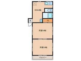 寺之下グリーンハイム【2階】の間取り