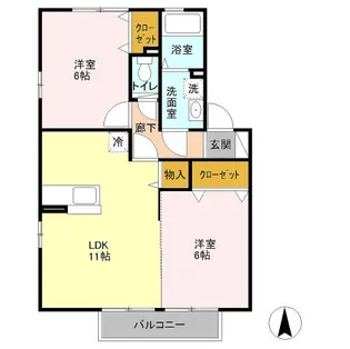 グレイスコート【2階】の間取り