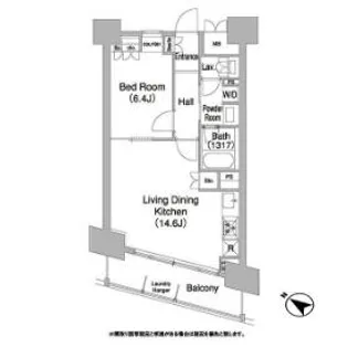 コンフォリア芝浦バウハウス【13階】の間取り