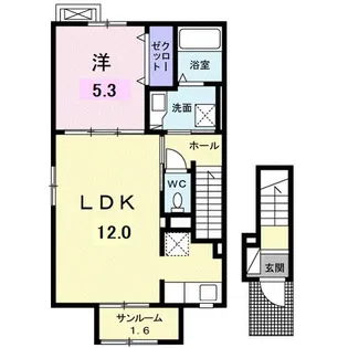 メンリッヒェン・ウッド【2階】の間取り