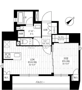 ステージファースト蔵前アジールコート【6階】の間取り