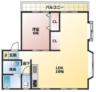 グランド・コーポ中ノ尾【1階】の間取り