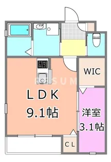 千葉県千葉市稲毛区天台5【アパート】の間取り
