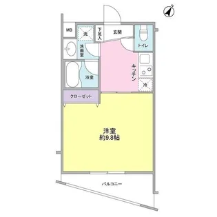 スリーアップ若林1・29【1階】の間取り