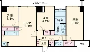 新潟県新潟市中央区万代2【マンション】の間取り