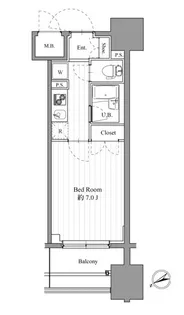 スペーシア梅屋敷【10階】の間取り
