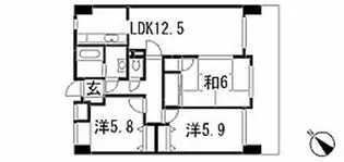 ドミール藤沢【7階】の間取り