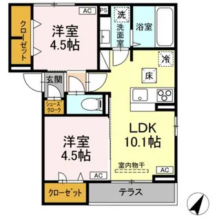 東京都日野市平山5【アパート】の間取り