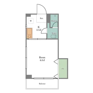 カウニスハイツ【1階】の間取り
