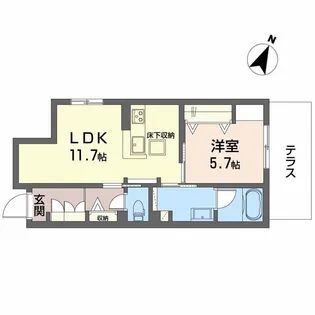大阪府大阪市東成区玉津3【マンション】の間取り