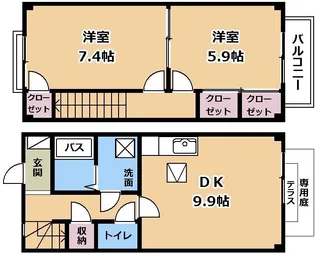 滋賀県草津市渋川2【一戸建】の間取り