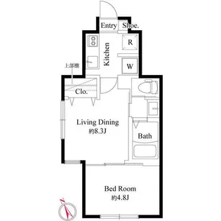 サウスコベントガーデン【1階】の間取り