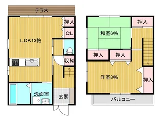 若杉ヒルズ【1階】の間取り