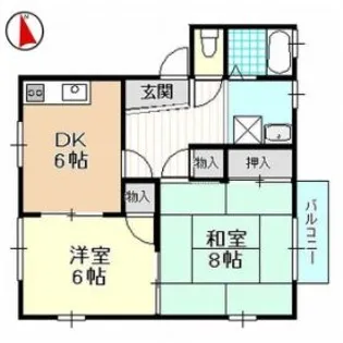 ハイツ葵【1階】の間取り