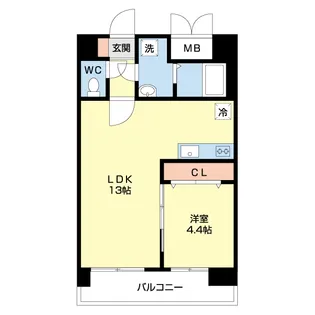 スカイオン本町【5階】の間取り