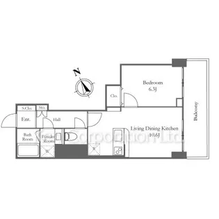 リバーシティ21新川【20階】の間取り