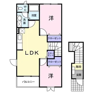 サニーキュート【2階】の間取り