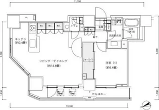 パークキューブ愛宕山タワー【27階】の間取り